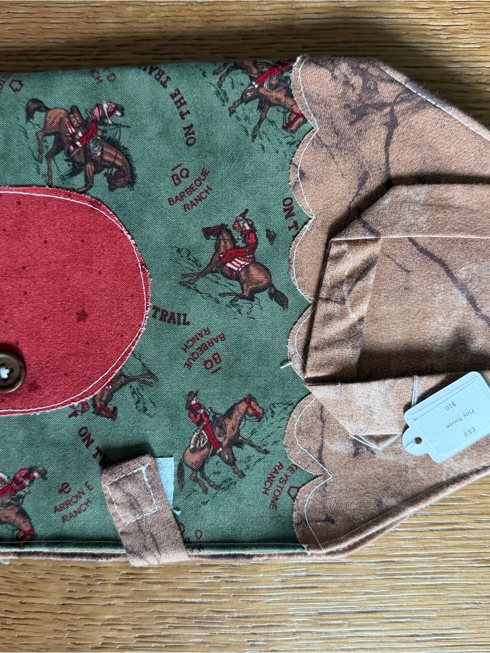 Western Cowboy Print Kids Shirt - Green & Brown
